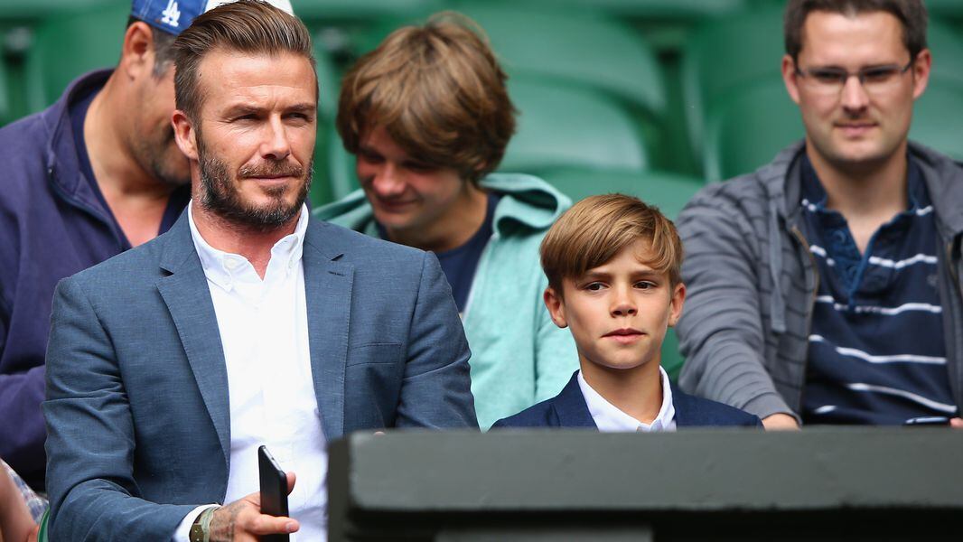 David Beckham Has Skills No Doubt Catches Ball At Wimbledon