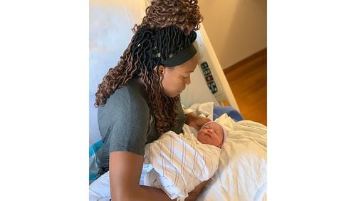 Atlanta-based NBC News correspondent Blayne Alexander recently had her first child with her husband Jay, named Sage. CONTRIBUTED