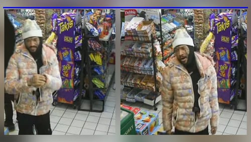 Atlanta police need help identifying the man pictured in this gas station security footage.