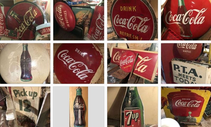 This is just some of the Coca-Cola memorabilia for sale this weekend at a home in metro Atlanta.