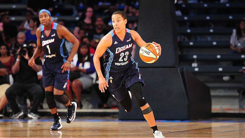Layshia Clarendon scored 17 points for the Dream Sunday against the Chicago Sky.