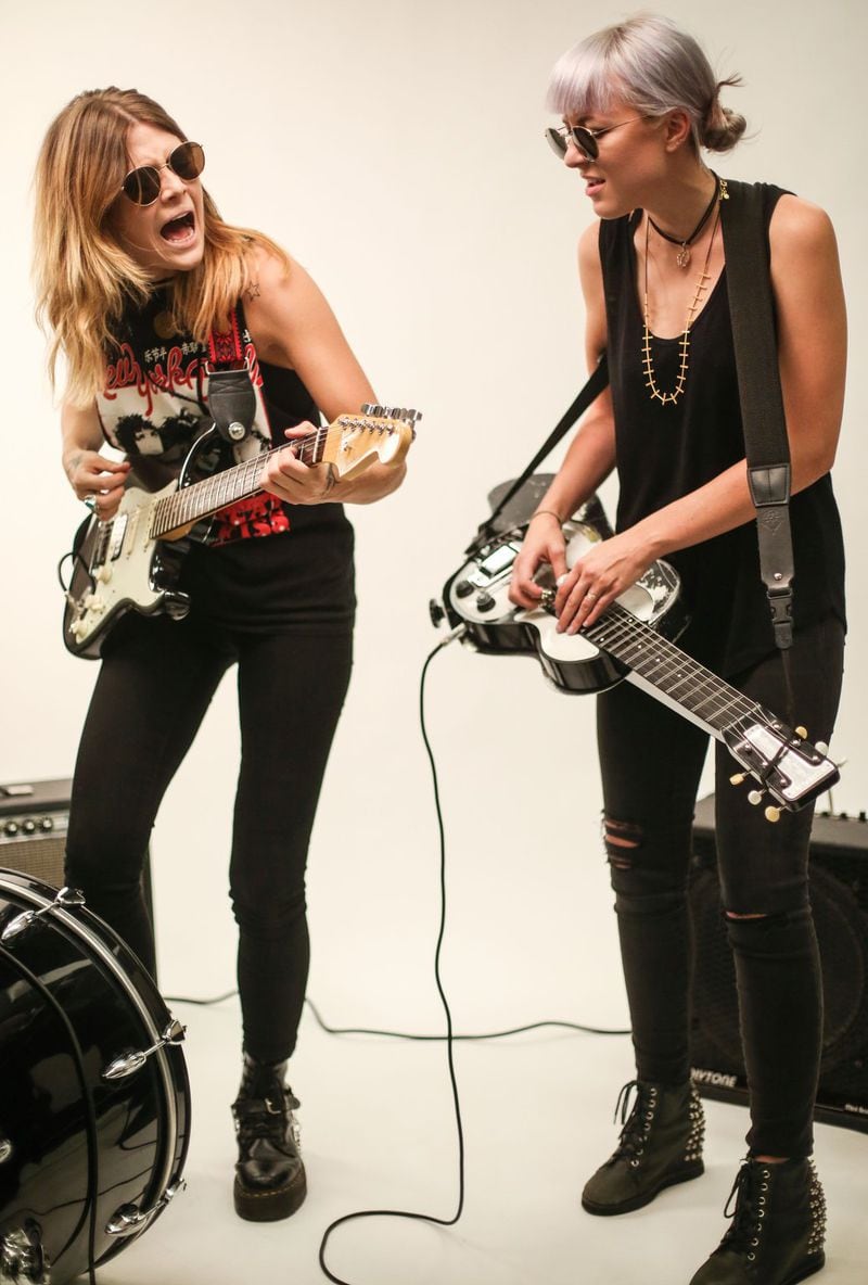 Atlanta's Larkin Poe has toured with Costello several times since they met a decade ago. Photo: EMILY JENKINS/ EJENKINS@AJC.COM