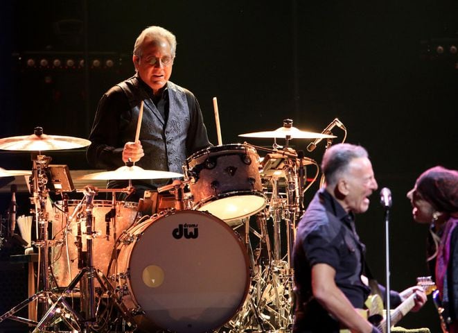 Bruce Springsteen & the E Street Band, including longtime drummer Max Weinberg, rocked sold-out State Farm Arena in Atlanta on Friday, February 3, 2023. (Photo: Robb Cohen for The Atlanta Journal-Constitution)