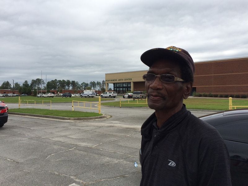 Clove Cooper Jr. of the Nahunta area in Brantley County decided to evacuate his mobile home as ordered ahead of Hurricane Irma and went to the shelter at Ware County High in Waycross.