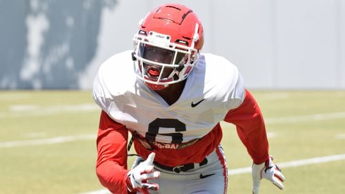 Georgia defensive back Otis Reese (6) during the Bulldogs' session on the Woodruff Practice Fields in Athens, Ga., on Thursday, Aug. 8, 2019. (Photo by Steven Colquitt)