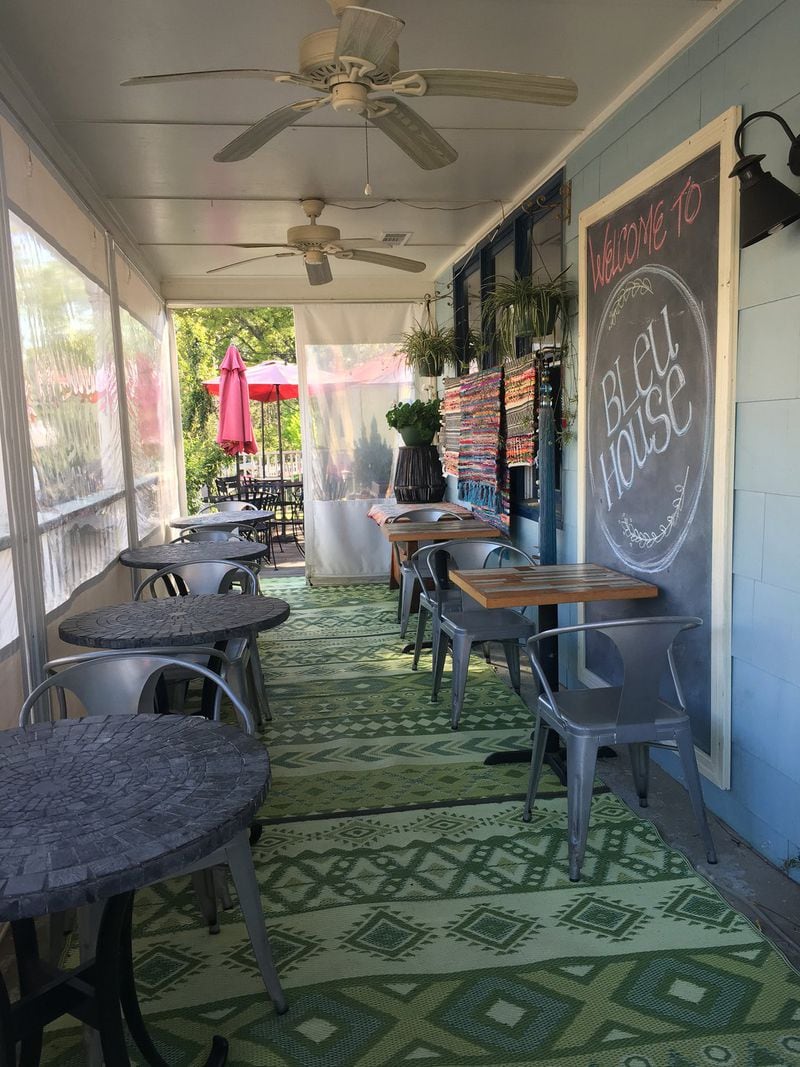Grab lunch outdoors at Bleu House in Norcross, a homey eatery serving sandwiches and Southern comfort food for lunch, open Mondays through Fridays. CONTRIBUTED BY BLEU HOUSE