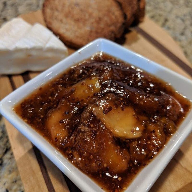 Fig Mostarda goes well with goat cheese, blue cheese and brie, as well as pates, bread, and roasted meats. CONTRIBUTED BY PAULA PONTES