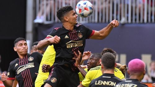 Miles Robinson has an interesting decision to make, one that likely will affect his career and his life as a professional soccer player. (Hyosub Shin / Hyosub.Shin@ajc.com)