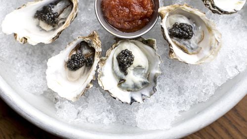 At Oak Steakhouse, you can enjoy caviar on oysters. CONTRIBUTED BY HEIDI GELDHAUSER