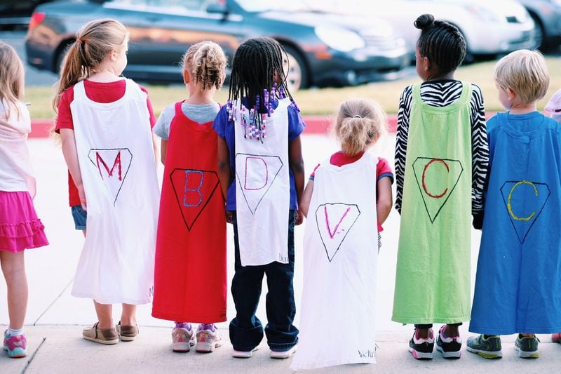 Many students including those at Alpharetta Elementary participate in Cape Day. Photographer Aaron Coury.