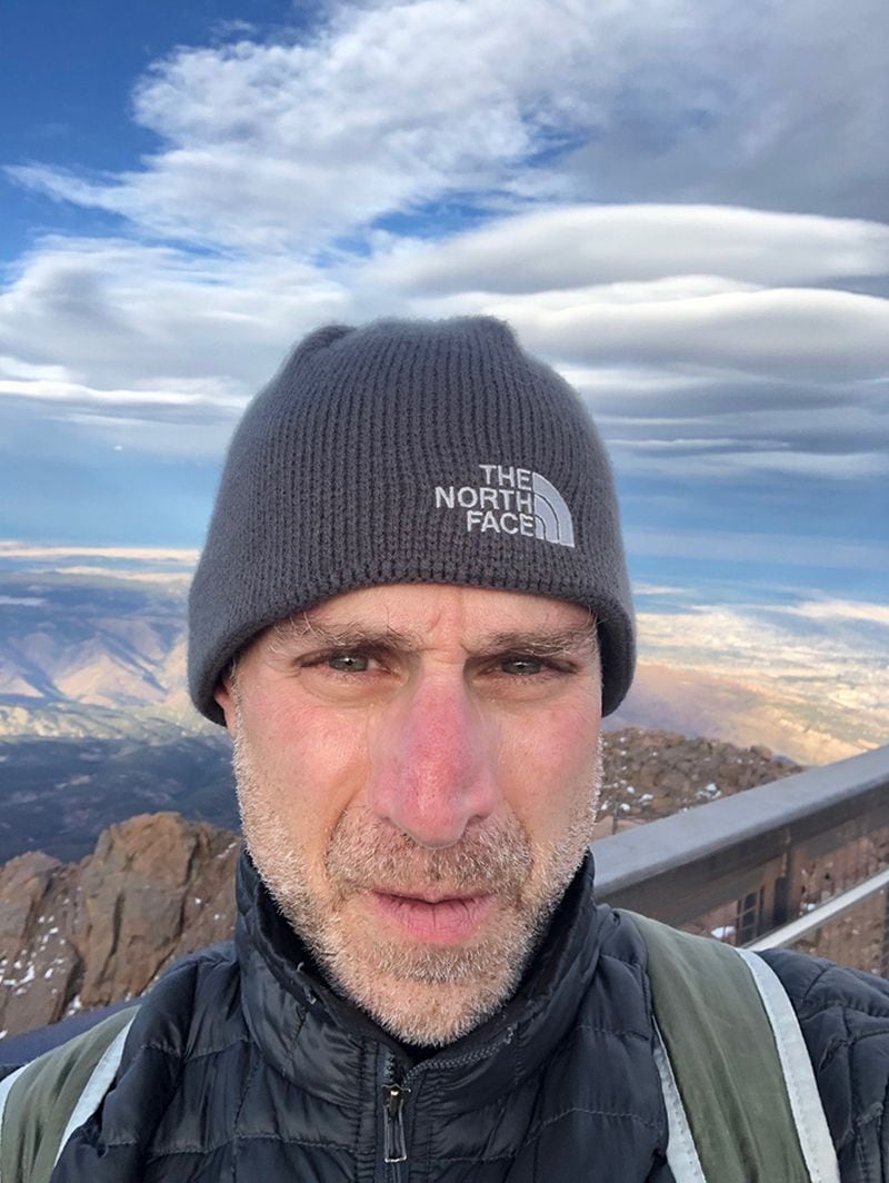 Andy Gutman at the top of Pikes Peak.