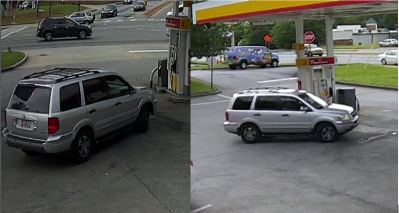 The suspects left the gas station in a silver Honda Pilot, authorities said.