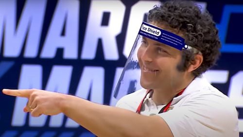 A screen capture of Georgia Tech coach Josh Pastner from the "One Shining Moment" video produced by CBS for the championship game on April 5, 2021. (Youtube)