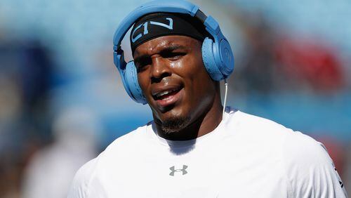 Cam Newton #1 of the Carolina Panthers runs onto the field prior to their game against the San Francisco 49ers at Bank of America Stadium on September 18, 2016 in Charlotte, North Carolina.