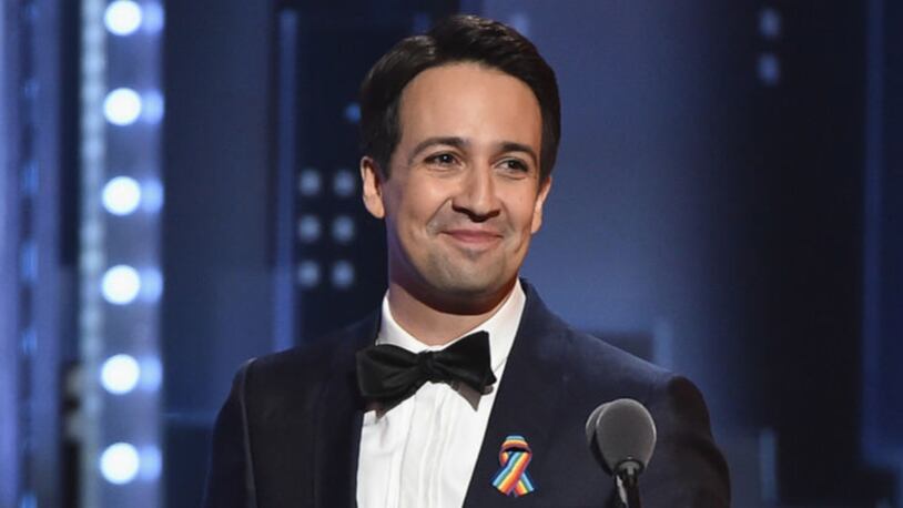 NEW YORK, NY - JUNE 11:  Lin-Manuel Miranda speaks onstage during the 2017 Tony Awards at Radio City Music Hall on June 11, 2017 in New York City.  (Photo by Theo Wargo/Getty Images for Tony Awards Productions)