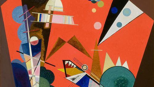Kandinsky's "Tension in Red" is among the works on view this fall at the Georgia Museum of Art.