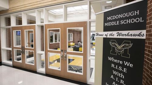 McDonough Middle School was one of Henry County's newest schools in 2019. It was paid for with funds from the county's fifth SPLOST.  Bob Andres / robert.andres@ajc.com