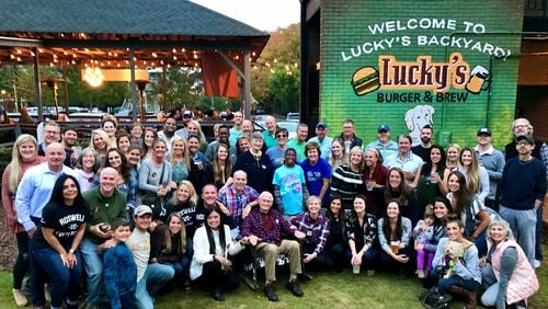 A popular Roswell restaurant will honor a friend to establishment who died tragically in 2019 by holding a fundraiser Tuesday benefiting Lou Gehrig’s Disease.
Lucky’s Burgers and Brew General Manager Ted Lescher said he expects customers will make donations throughout the day and into the night in honor of Susan Scheer, the inspiration for the event. Courtesy Lucky's Burger and Brew