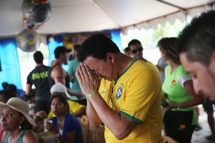 Tears flowed from the raw emotion during and after Brazil lost 7-1 to Germany in the World Cup.