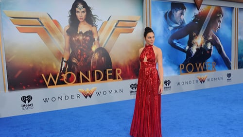 Actress Gal Gadot arrives for the premiere Of Warner Bros. Pictures' "Wonder Woman"  held at the Pantages Theatre on May 25, 2017 in Hollywood, California.