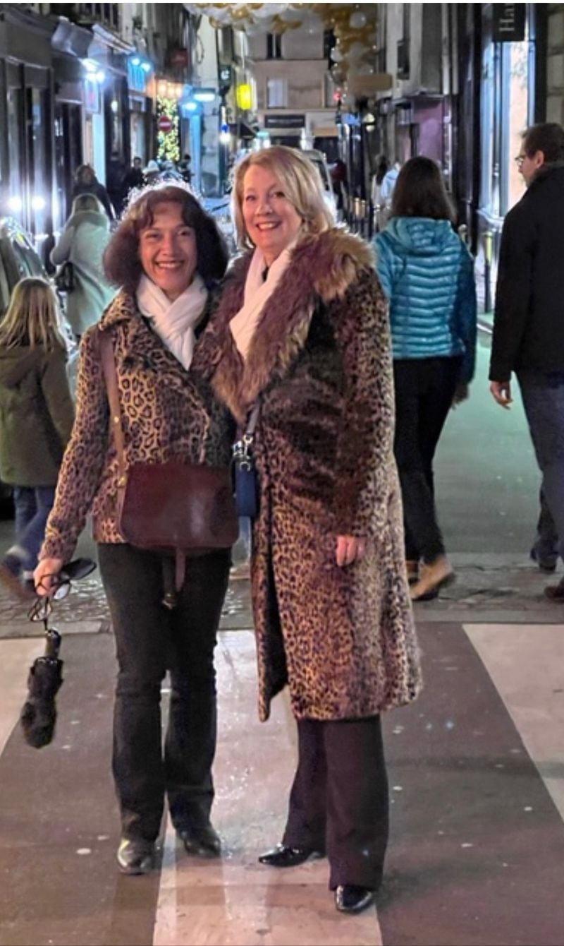 Susan Nefzger, right, visited her friend Olivia Le Horovitz in Paris over the Christmas holiday. Despite concerns about COVID she was determined to enjoy her holiday. (Contributed by Susan Nefzger)