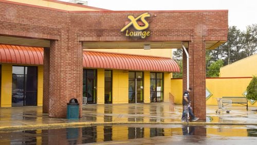 The front of XS Lounge in the Northeast Plaza in Brookhaven, Georgia, on Monday, April 23, 2018. (REANN HUBER/REANN.HUBER@AJC.COM)