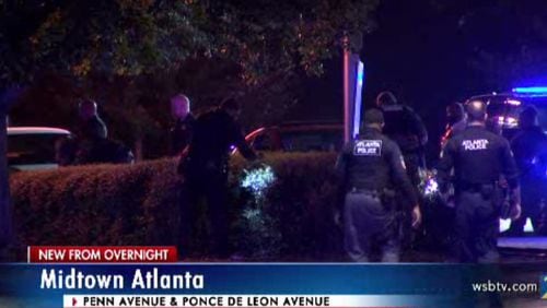 There was a large police presence in the area of Penn and Ponce de Leon avenues on Tuesday night while officers searched for an armed suspect.