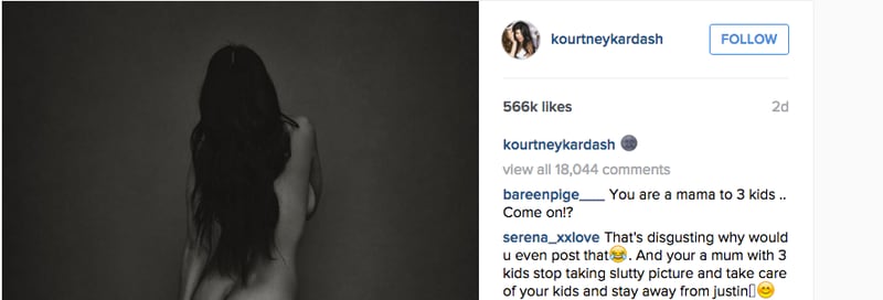 This image posted by Kourtney Kardashian has been cropped. You can see the whole thing on her IG account.
