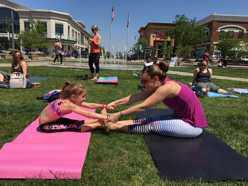 The Greene Town Center’s Yoga on the Square series. CONTRIBUTED