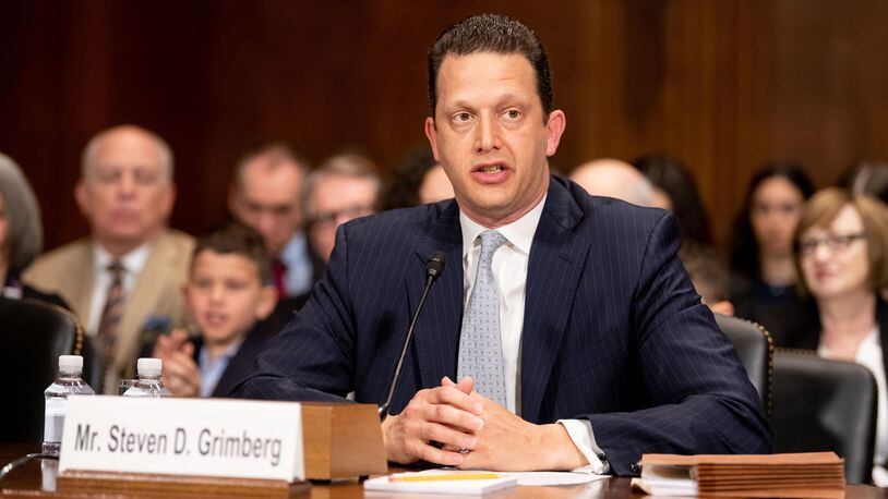 Federal judicial nominee Steven Grimberg at his confirmation hearing before the Senate Judiciary Committee on April 30. Photo courtesy of the U.S. Senate Office of Photography.
