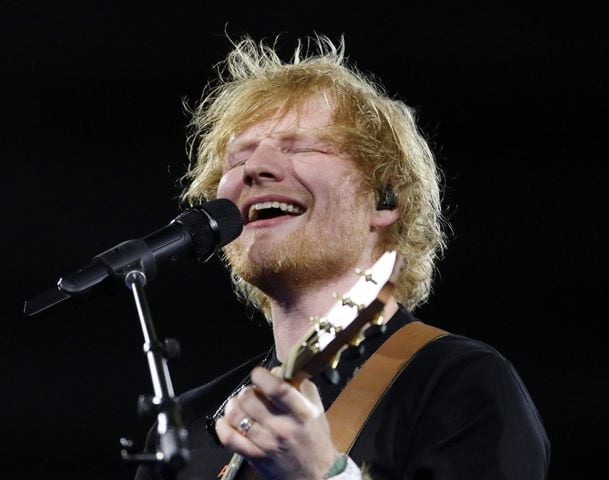 Ed Sheeran sings "Blow" at a sold-out Mercedes Benz Stadium on Saturday, May 27, 2023 on his +=÷x tour. Georgia native Khalid and British singer Dylan opened the show.
Robb Cohen for The Atlanta Journal-Constitution