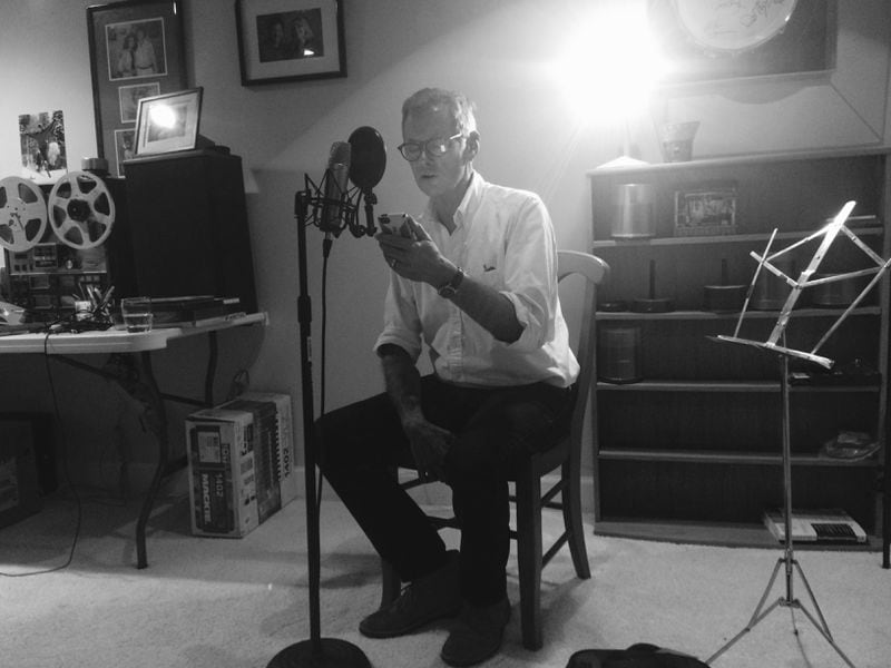 "Spooked" narrator Mark Davis in the studio.