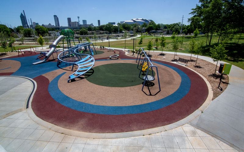 The playground at the new Rodney Cook Sr. Park in Historic Vine City  is located on the North West side of the property 
. STEVE SCHAEFER FOR THE ATLANTA JOURNAL-CONSTITUTION