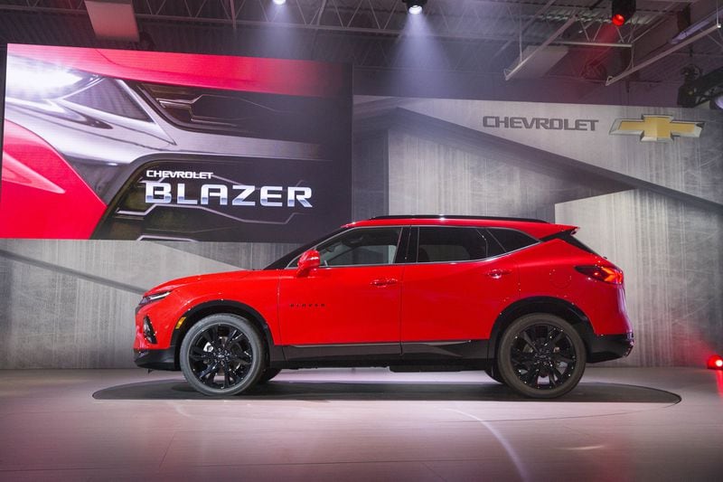 The new 2019 Chevrolet Blazer was revealed during the global unveil at The Fairmont in Atlanta on Thursday. ALYSSA POINTER/ALYSSA.POINTER@AJC.COM