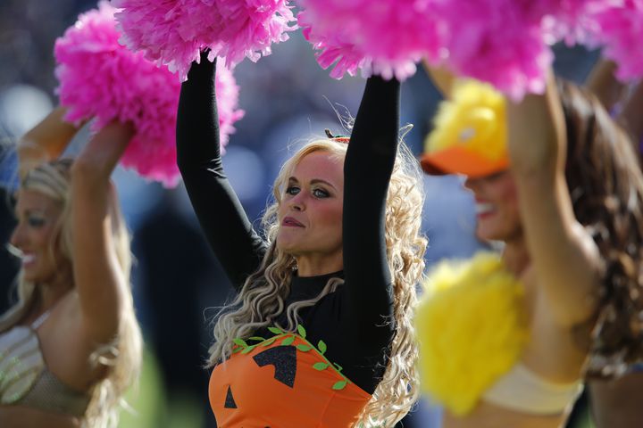 NFL cheerleaders dress up for Halloween