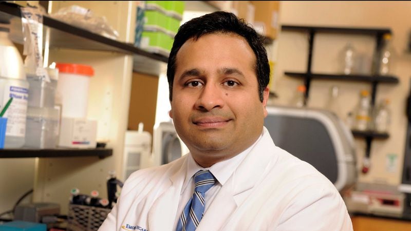 Dr. Aneesh Mehta, an associate professor of medicine in Emory’s division of infectious diseases, has been closely involved in COVID-19 research, particularly a treatment using remdesivir. CONTRIBUTED