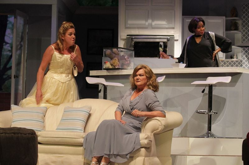 LaLa Cochran, Shelly McCook and Keena Redding Hunt are among the actors in Topher Payne’s “Morningside” at Georgia Ensemble Theatre. CONTRIBUTED BY DAN CARMODY / STUDIO7