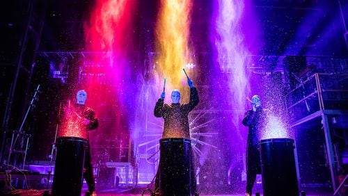 Blue Man Group is back at the Fox Theatre for the first time since 2015 in a new show July 8-10. 
(Courtesy of Evan Zimmerman)
