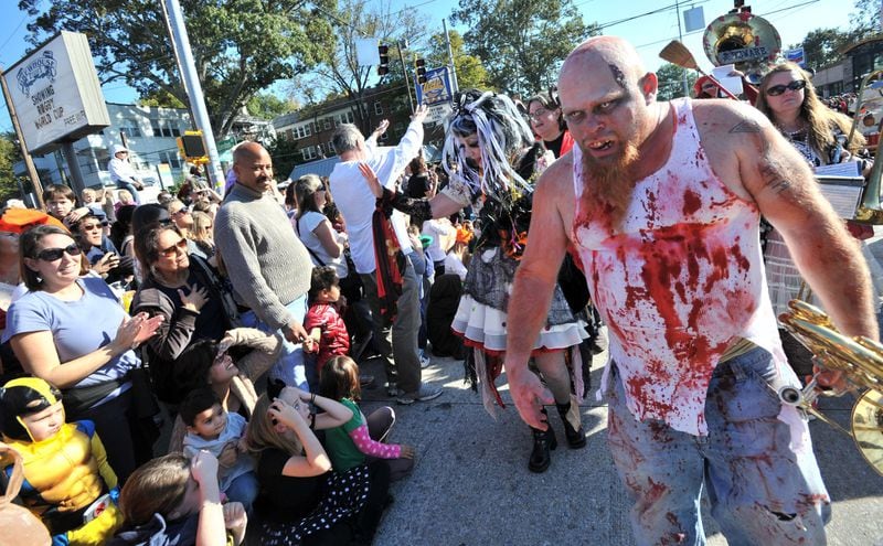 Just another day in Little Five Points, where the annual  Halloween Festival and Parade is set for Oct. 20. (Hyosub Shin / hshin@ajc.com)