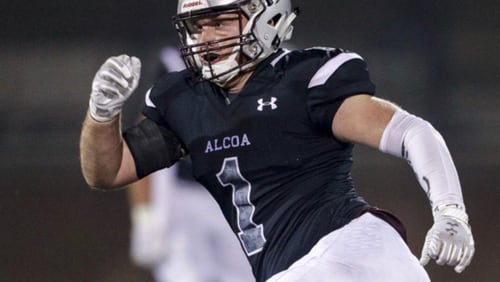 Alcoa (Tenn.) High defensive end Grey Carroll earned all-state recognition as a sophomore and junior. (Photo courtesy Grey Carroll)