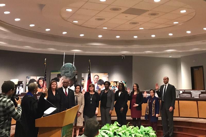 The nine-member Atlanta Board of Education, whose members were sworn into office in January, will vote today on a school property tax rate.