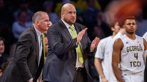 Julian Swartz worked for coach Josh Pastner at Memphis for four seasons and came with him to Georgia Tech when Pastner was hired in April 2016. (Danny Karnik/GTAA)