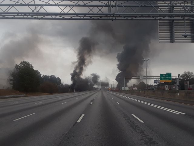 PHOTOS: I-85 fire in Gwinnett 2020