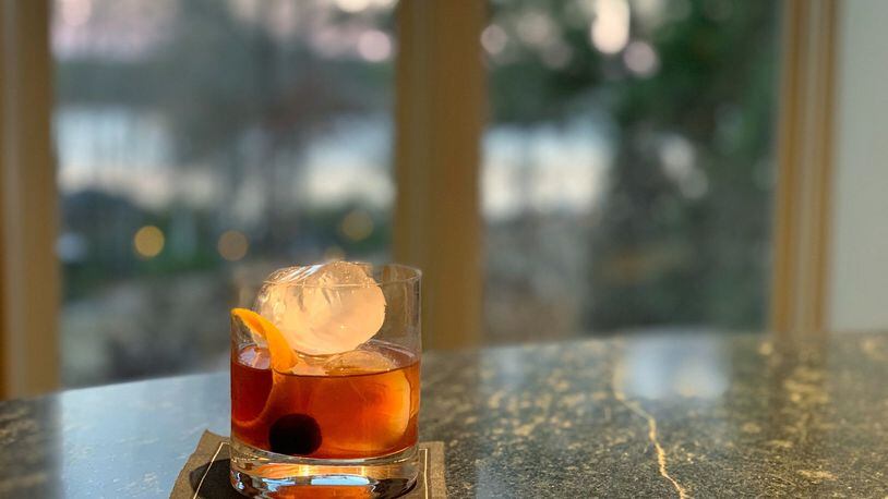 The Barrel Room at the Ritz-Carlton Reynolds, Lake Oconee creates a Southern take on the Manhattan called the Atlantan, which features a dash of smoked pecan syrup. Contributed by The Ritz-Carlton Reynolds, Lake Oconee