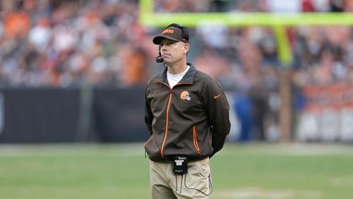 Cleveland Browns head coach Pat Shurmur watches during an NFL football game against the Washington Redskins Sunday, Dec. 16, 2012, in Cleveland. (AP Photo/Tony Dejak)