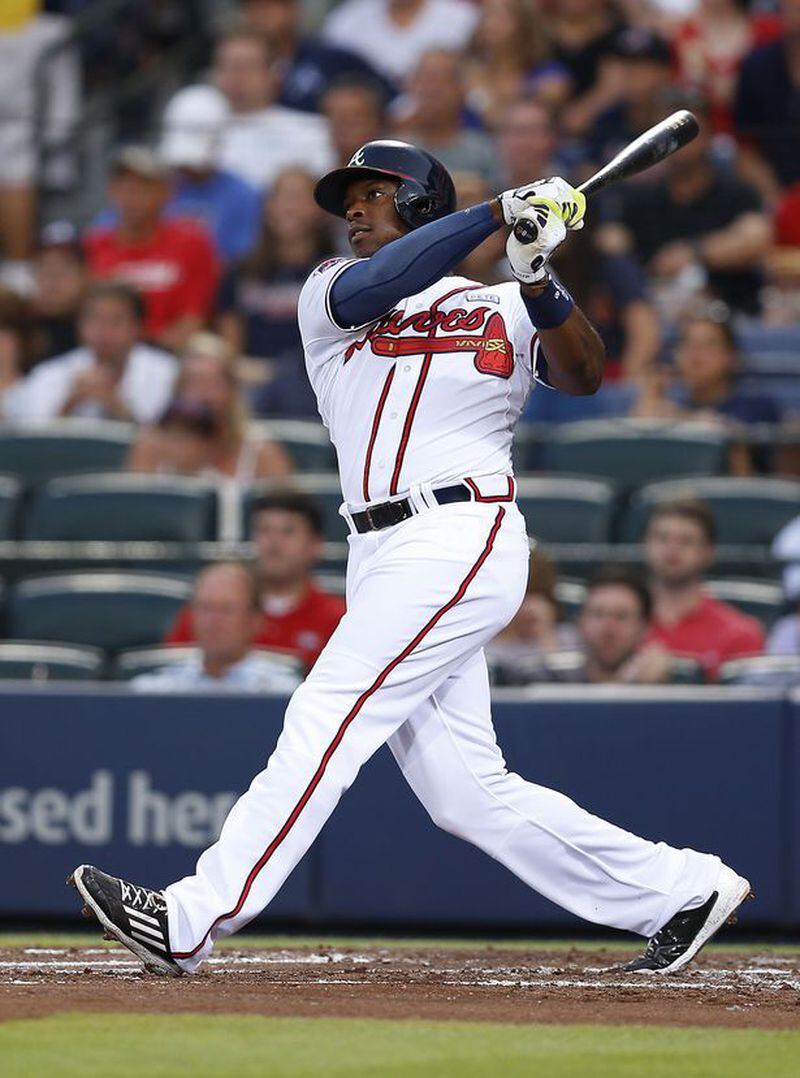 Justin Upton hit this homer in the series opener against Oakland on Friday, part of his torrid homestand. The Braves need him to keep it going on the 10-game road trip that starts Monday at Pittsburgh.