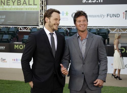 Cast, baseball figures attend the premiere of 'Moneyball'