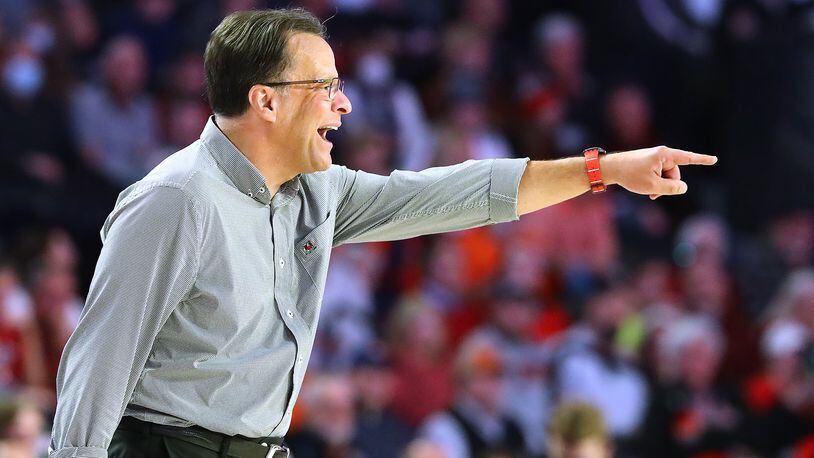 Bulldogs coach Tom Crean didn't have much to say to the media Tuesday after his team's loss at Texas A&M. (Curtis Compton/ccompton@ajc.com)