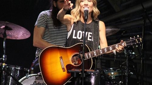 Sheryl Crow, first up at Atlanta Botanical Gardens on June 6, played at Chastain Park Amphitheatre in June 2017 on her “Be Myself” tour. Photo: Melissa Ruggieri/AJC