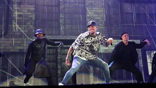 Chris Brown brought his moves to Philips Arena in March 2015. Photo: Robb D. Cohen/RobbsPhotos.com.